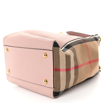 Burberry Grainy Calfskin House Check Small Canterbury Tote Pale Orchid 9 of 10