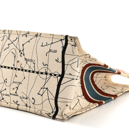 Christian Dior Canvas Embroidered Large Zodiac Book Tote Latte Multicolor 10 of 15