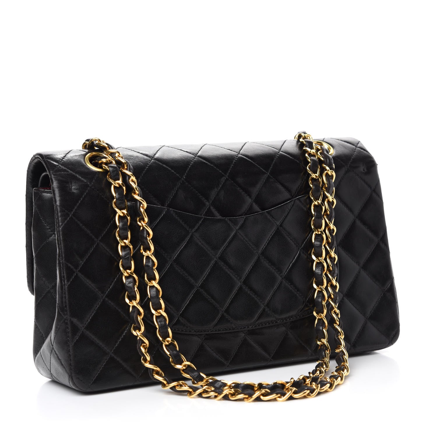Chanel Lambskin Quilted Medium Double Flap Black 3 of 14