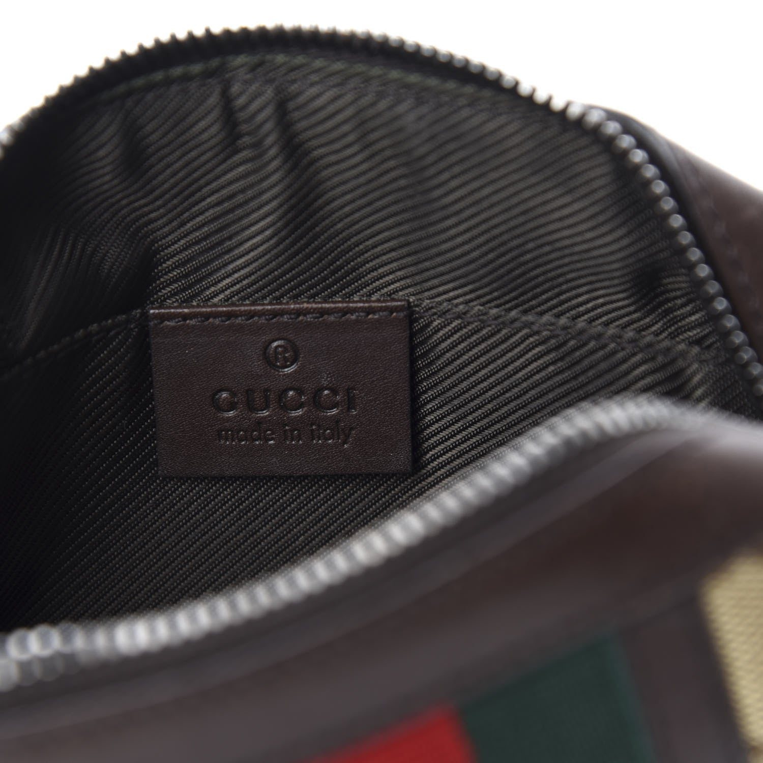 Gucci Monogram Web Small Cosmetic Case Dark Brown 6 of 7
