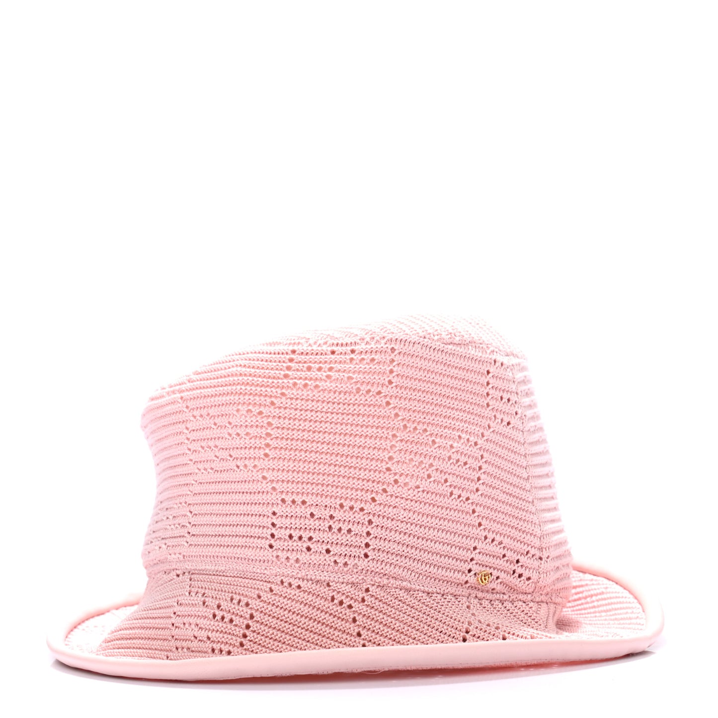 Cable Knit GG Monogram Fedora Pink