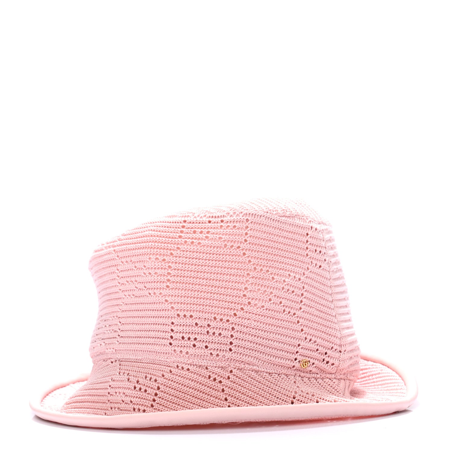 Gucci Cable Knit GG Monogram Fedora Pink 1 of 6