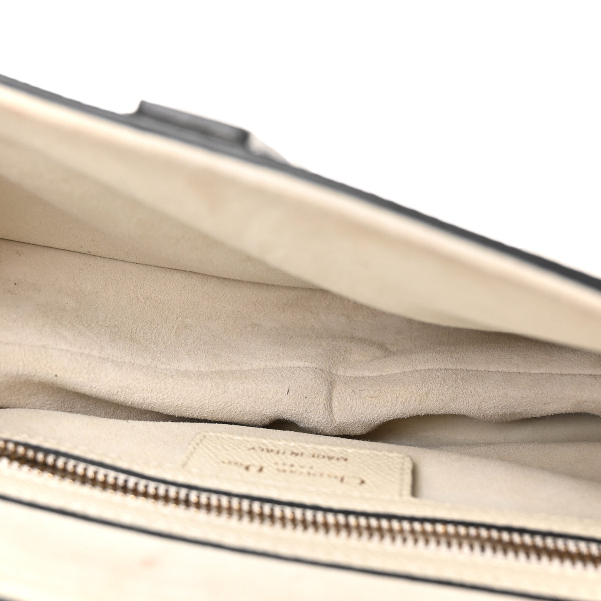 Christian Dior Grained Calfskin Saddle Bag With Strap Latte 5 of 12