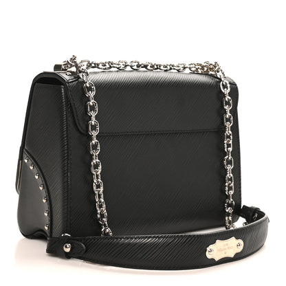 Louis Vuitton Epi Studded Mirror Twist Shoulder Bag MM Black 3 of 9