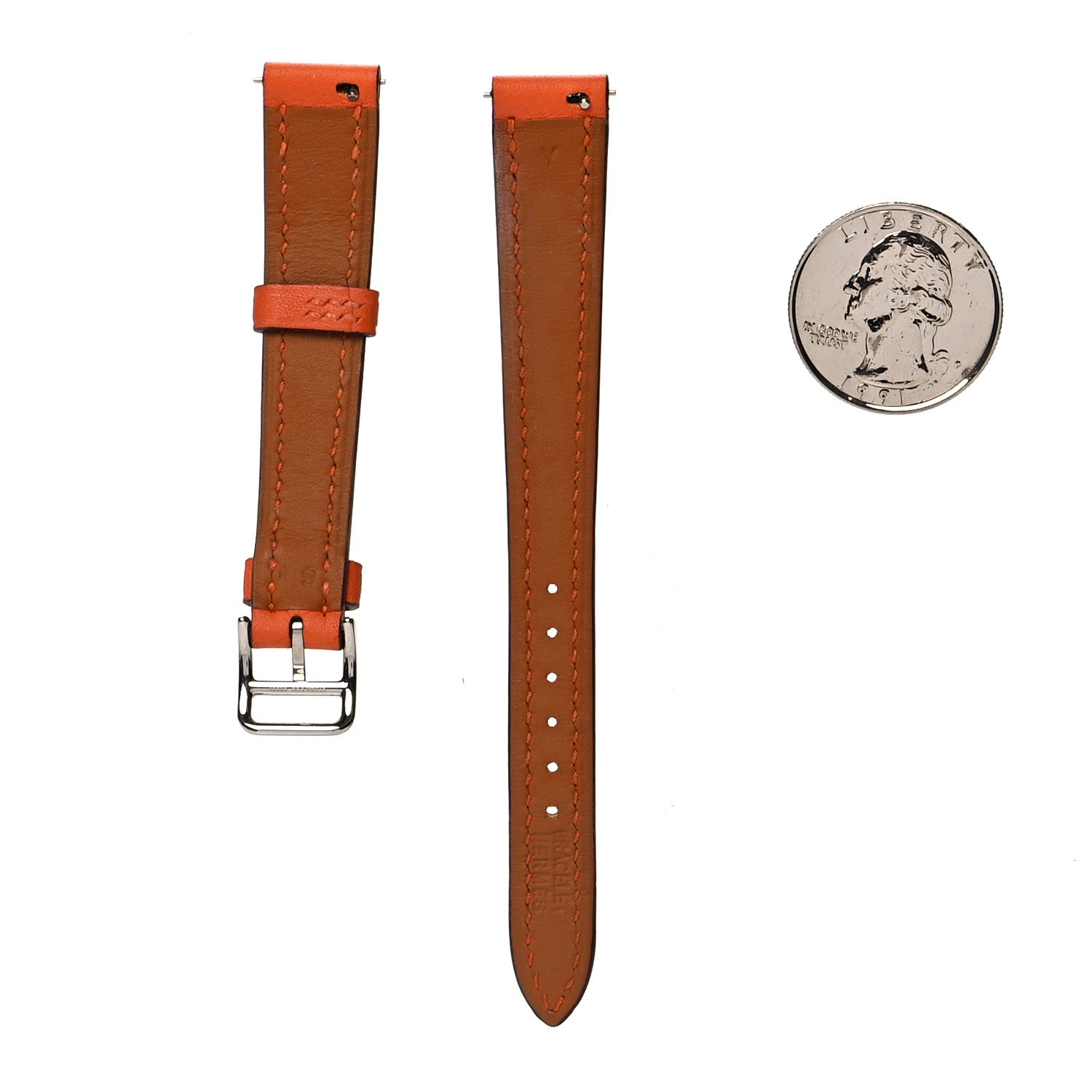 Hermes Swift 21mm Heure H Hour Watch Strap Orange 2 of 4