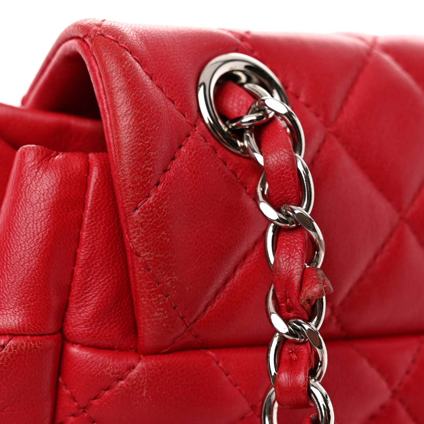 Lambskin Quilted Small Urban Spirit Backpack Red