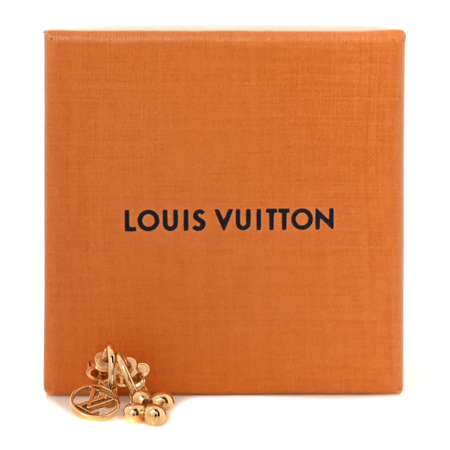 Louis Vuitton Brass Blooming Earrings Gold 5 of 5