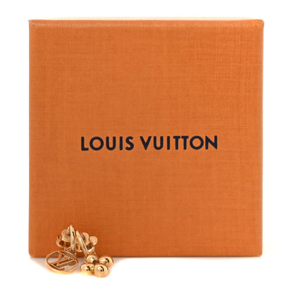 Louis Vuitton Brass Blooming Earrings Gold 5 of 5