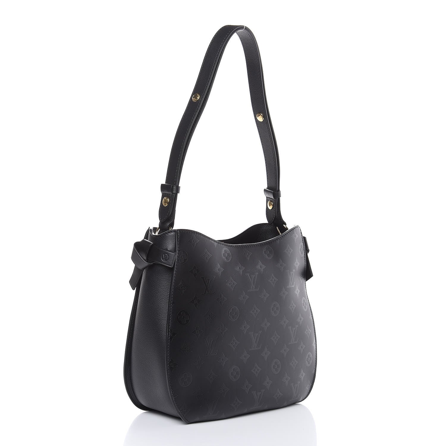 Louis Vuitton Cuir Plume Very Hobo Black 3 of 10