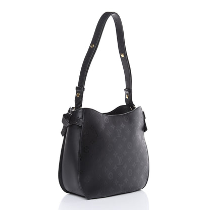 Louis Vuitton Cuir Plume Very Hobo Black 3 of 10