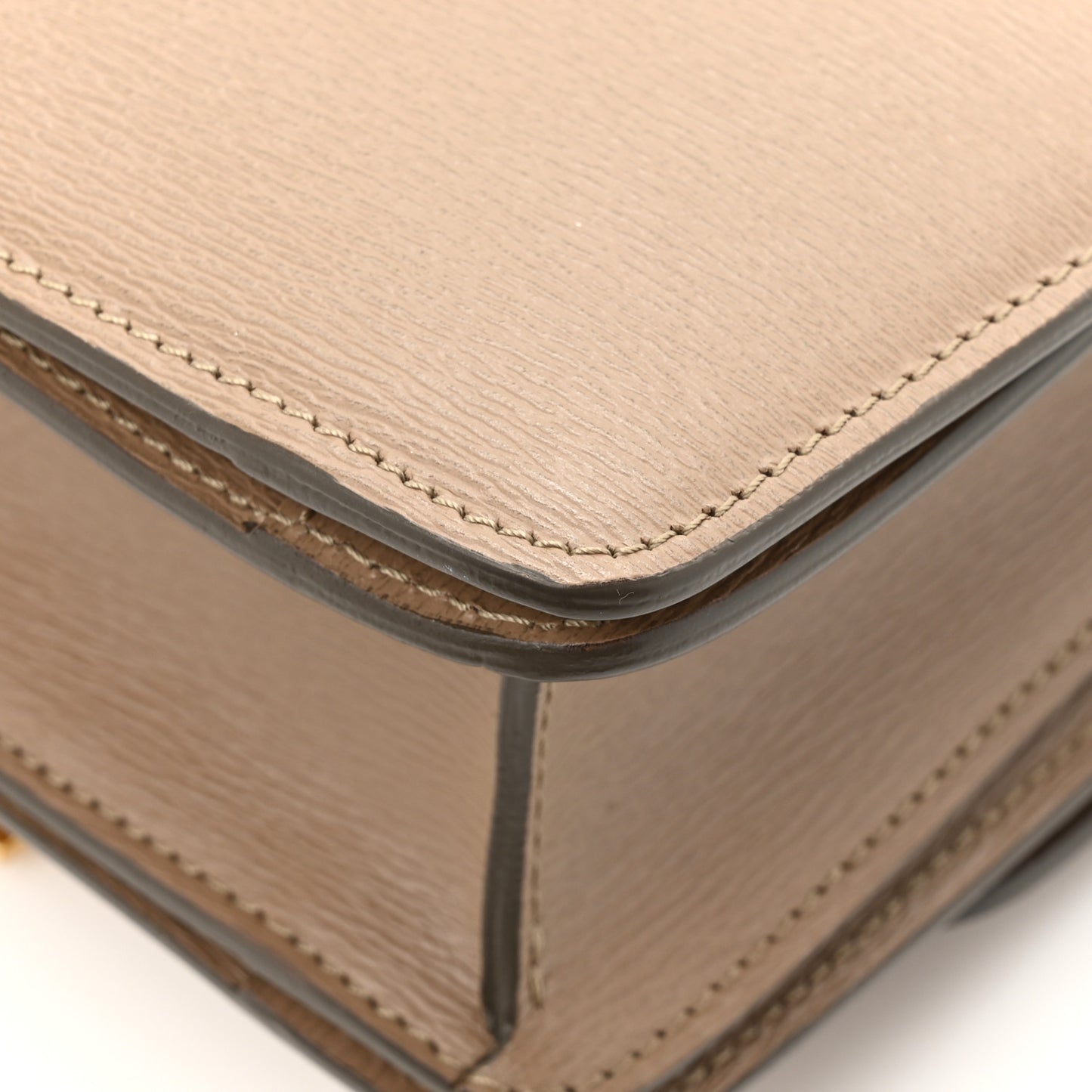Liege Calfskin Small Classic Box Flap Bag Taupe