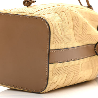 Fendi Raffia Vitello King Lucido F is Fendi FF Embroidered Mini Mon Tresor Bucket Bag Grano Sand 11 of 13