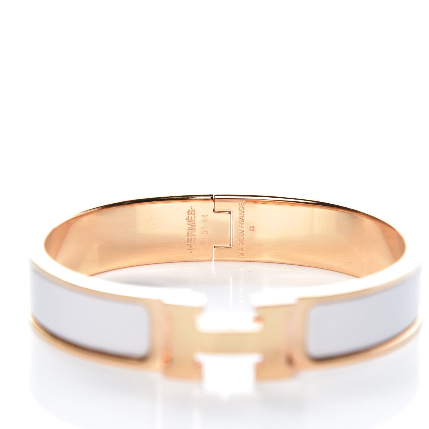 Hermes Enamel Narrow Clic Clac H Bracelet PM White 3 of 6
