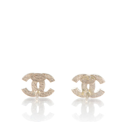 Chanel Crystal Timeless CC Earrings Silver 3 of 4
