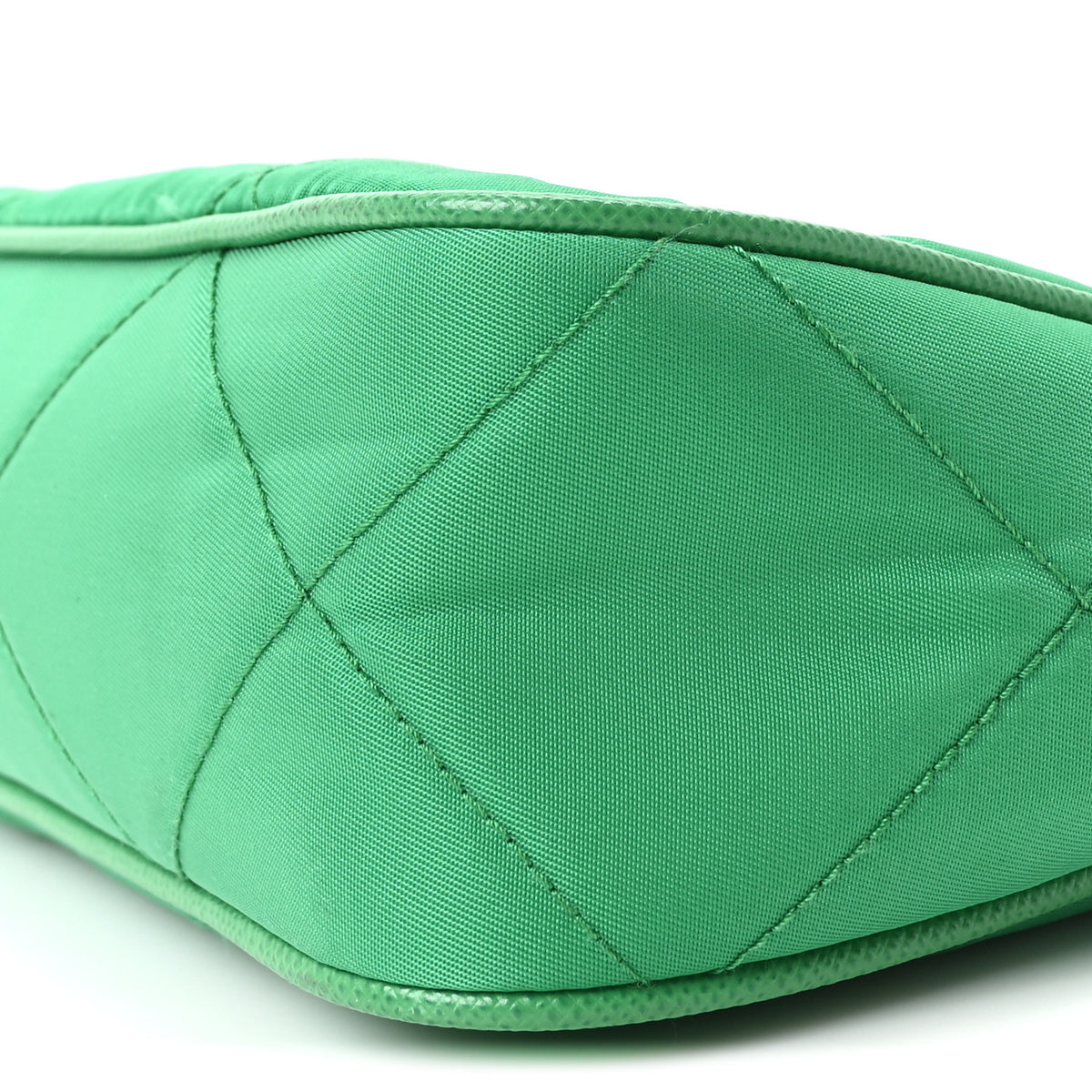 Prada Re-Nylon Saffiano Stitched Mini Re-Edition 1995 Chaine Shoulder Bag Menta 10 of 10