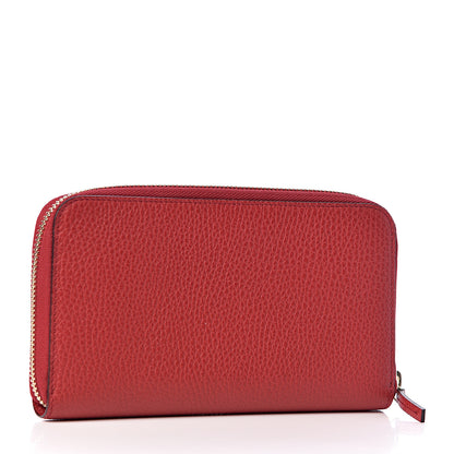 Gucci Dollar Calfskin GG Zip Around Wallet Red 3 of 6