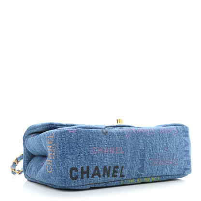 Chanel Denim Quilted Mini Denim Mood Rectangular Flap Blue Multicolor 4 of 9