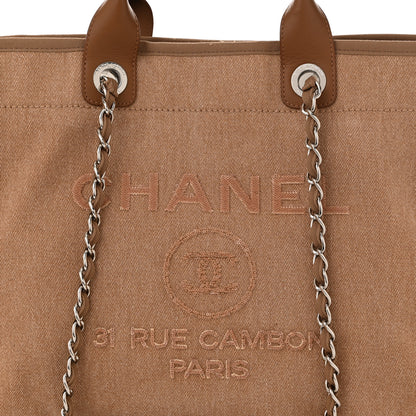 Chanel Canvas Sequin Medium Deauville Tote Ecru 8 of 14