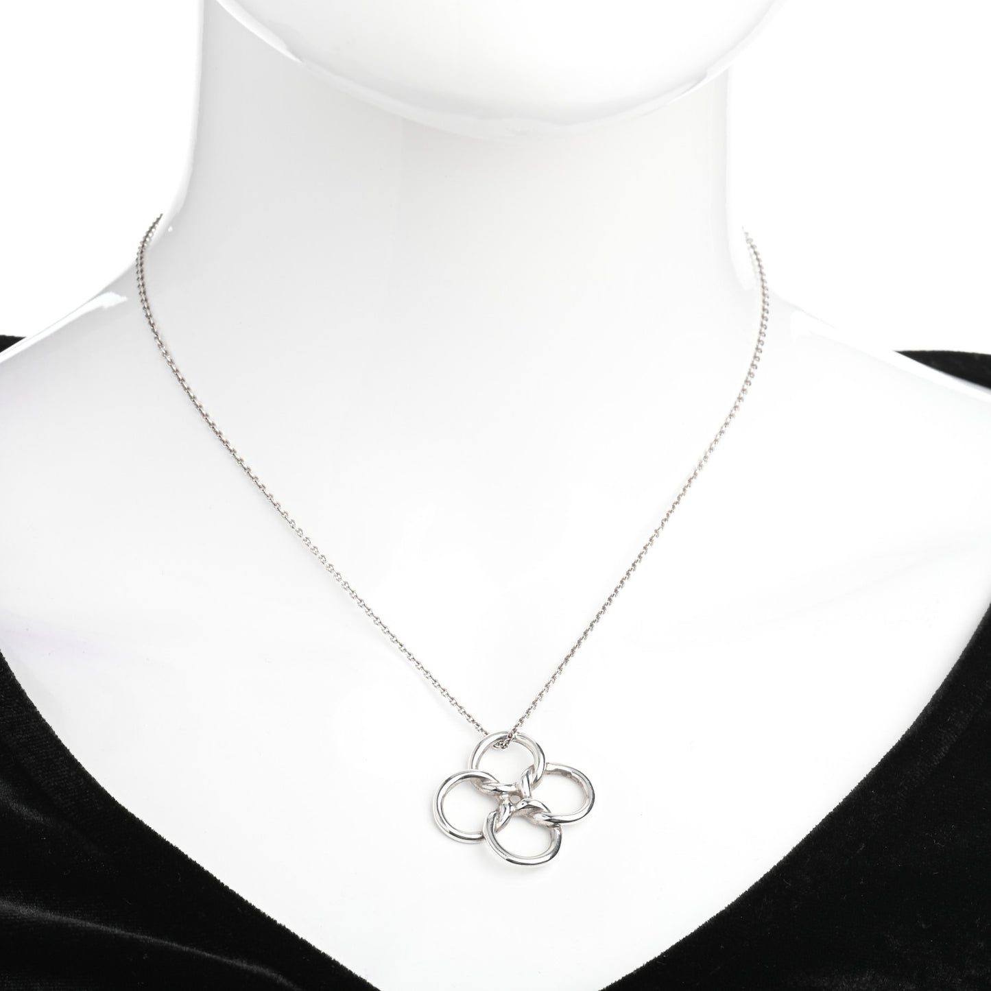 Sterling Silver Elsa Peretti Quadrifoglio Pendant Necklace