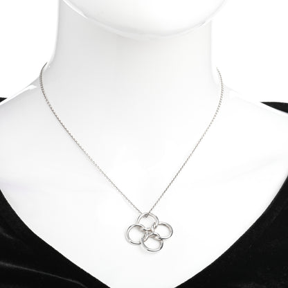 Tiffany Sterling Silver Elsa Peretti Quadrifoglio Pendant Necklace 2 of 4