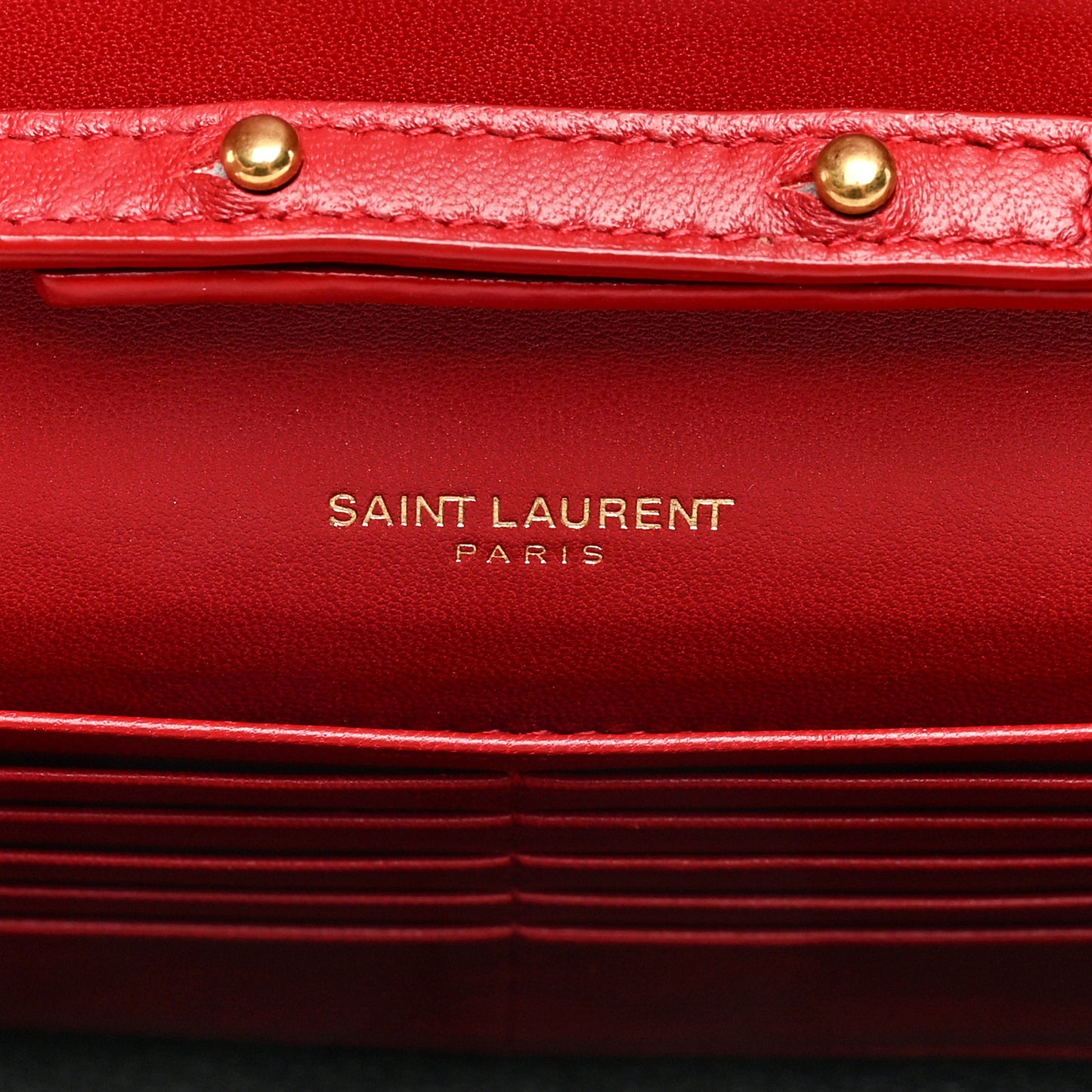 Patent Calfskin Monogram Kate Wallet On Chain Rouge Eros