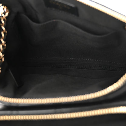 Chanel Shiny Lambskin Quilted Medium Double Case With Strap Black 5 of 11