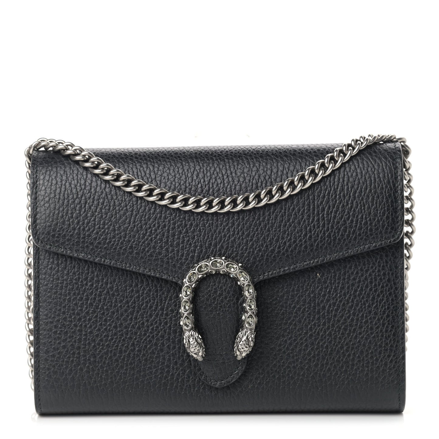 Calfskin Mini Dionysus Chain Wallet Black