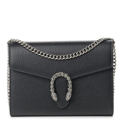 Gucci Calfskin Mini Dionysus Chain Wallet Black 1 of 12