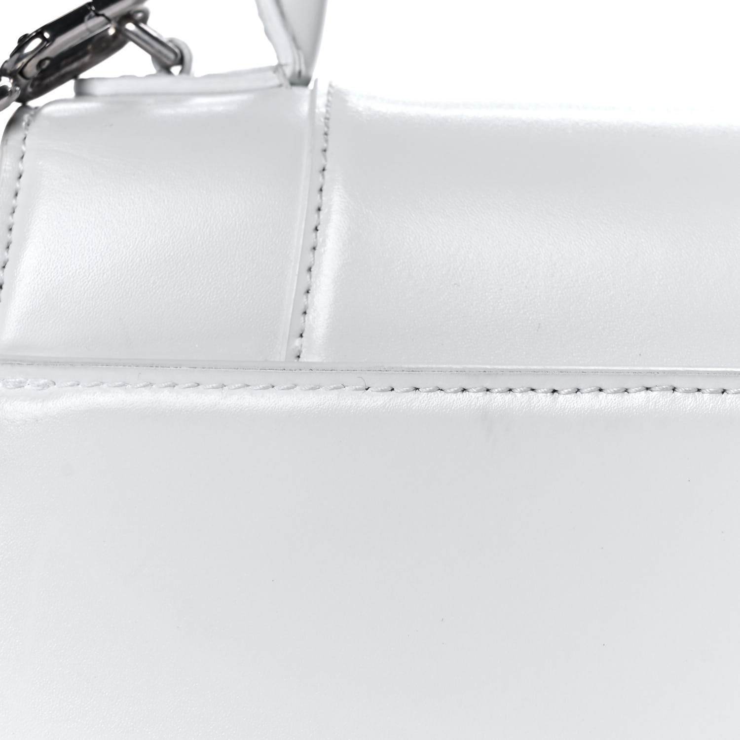 Balenciaga Shiny Box Calfskin Small Hourglass Top Handle Bag White 14 of 20