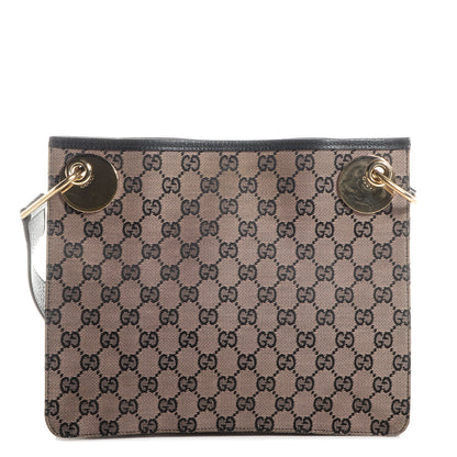 Gucci Monogram Eclipse Messenger Bag Black 1 of 7