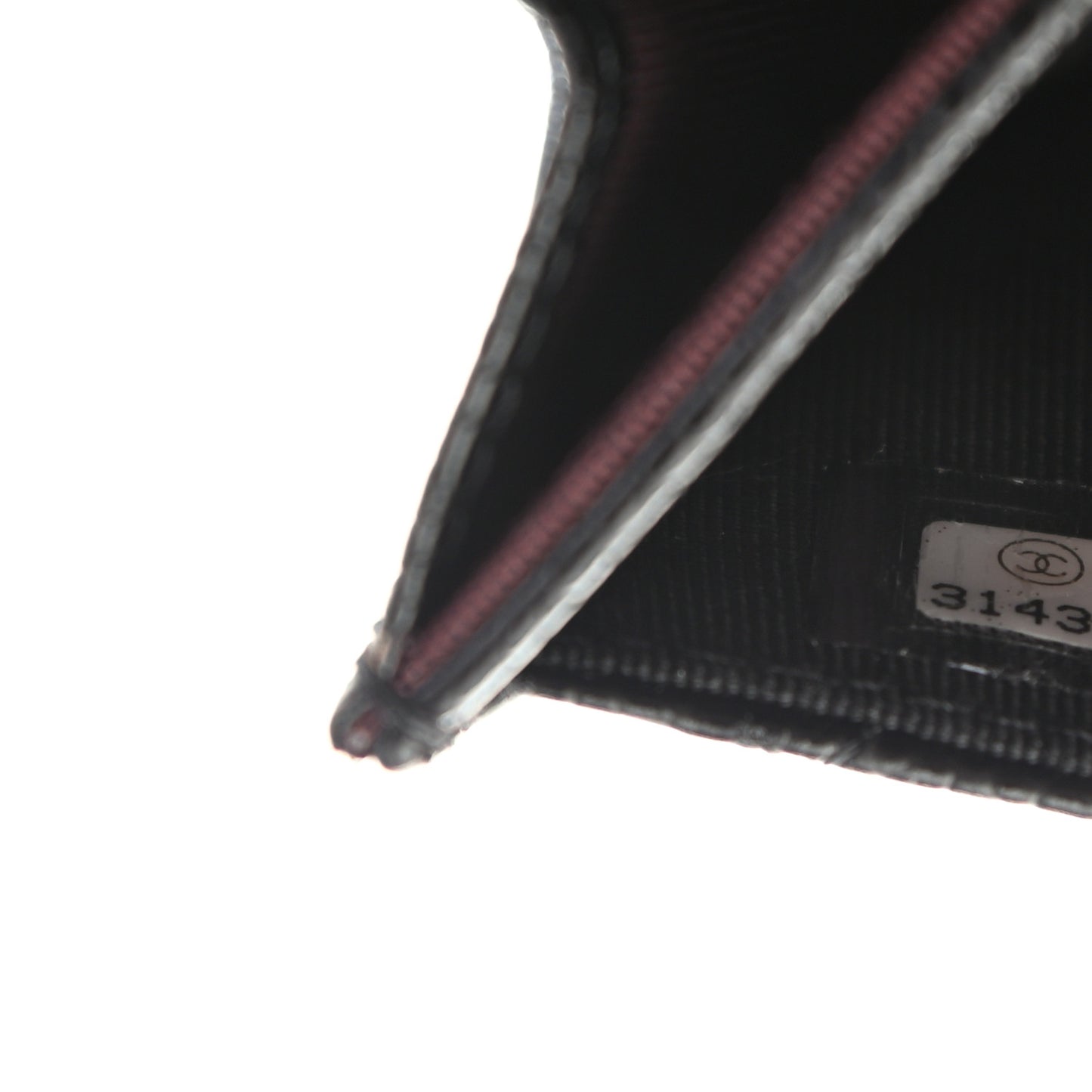 Caviar Quilted Flap Card Holder Wallet Black