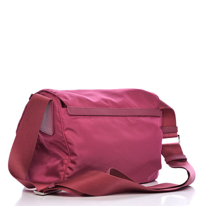 Prada Tessuto Nylon Vela Saffiano Messenger Bag Fuxia 3 of 10