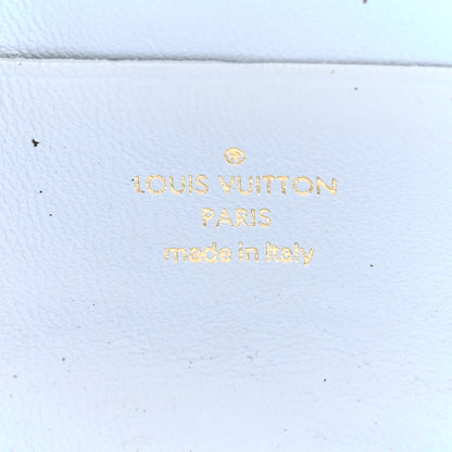 Louis Vuitton Calfskin Bubblegram Wallet On Strap Ice Blue 7 of 14