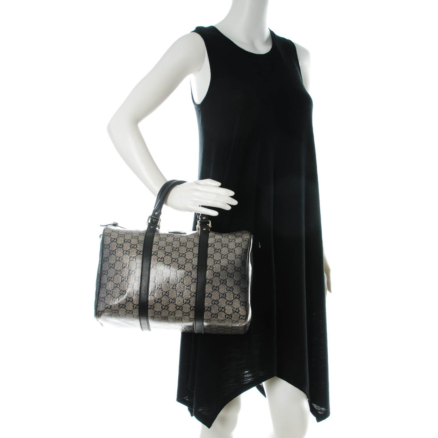Crystal Monogram Medium Joy Boston Black