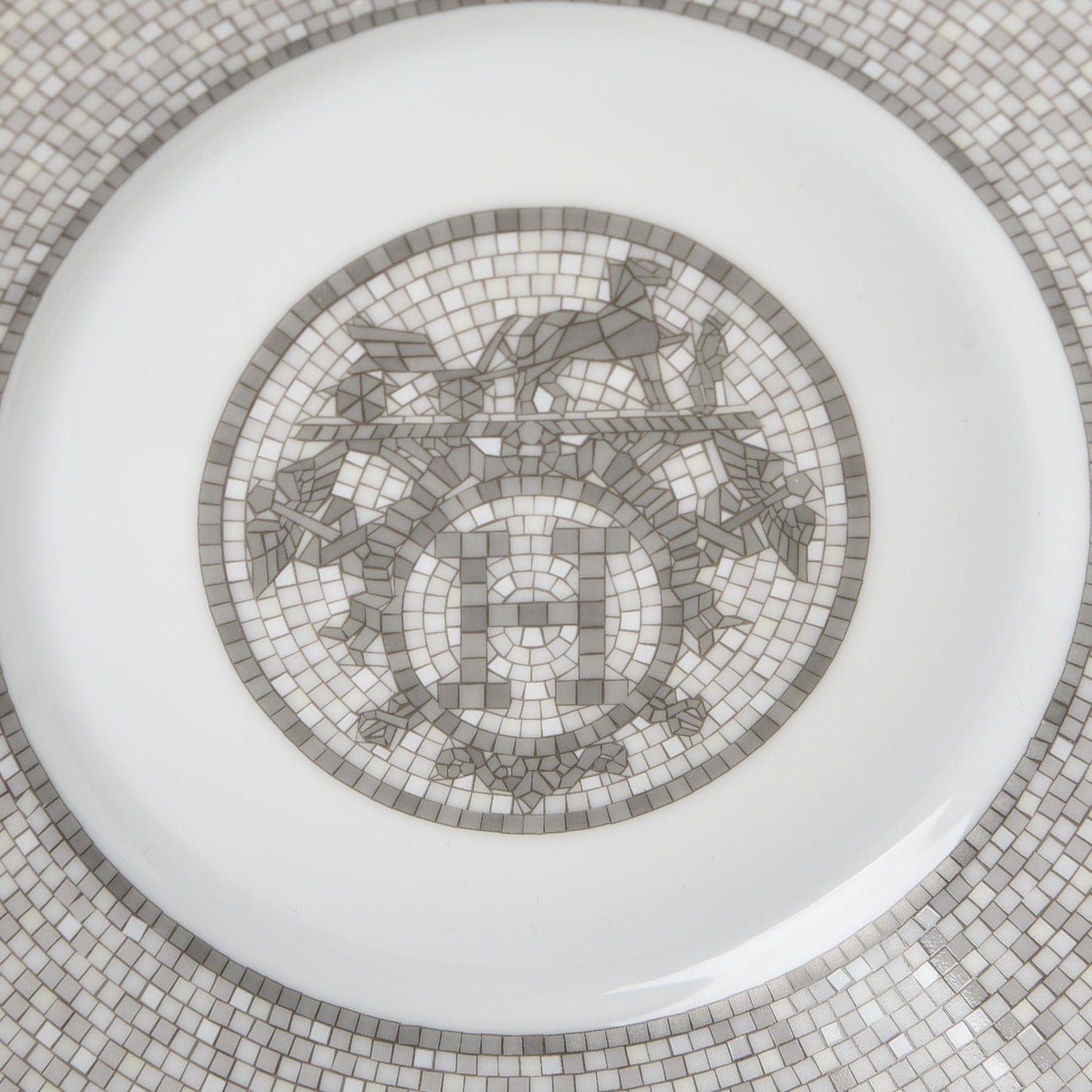 Porcelain Mosaique Au 24 Breakfast Cup And Saucer Set Of 2 Platine