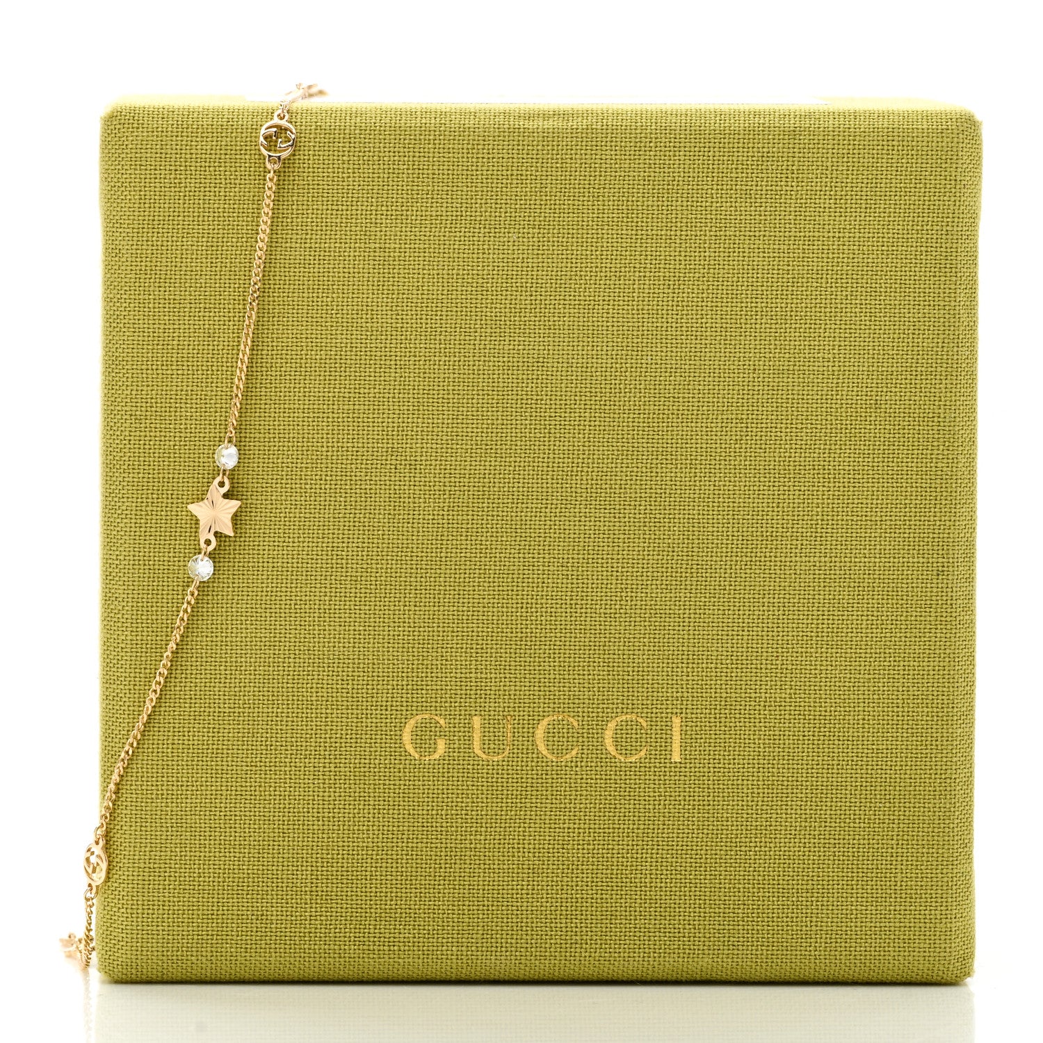 Gucci 18K Yellow Gold Diamond Star GG Station Bracelet 6 of 6
