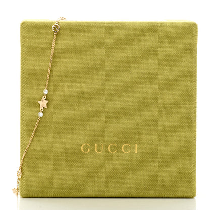 Gucci 18K Yellow Gold Diamond Star GG Station Bracelet 6 of 6