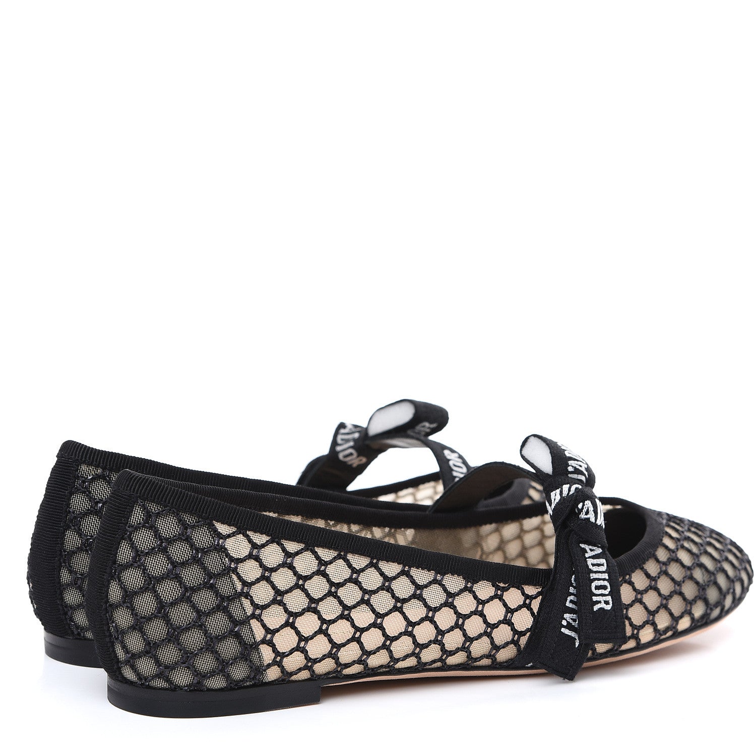 Christian Dior Resille Ribbon Miss J'Adior Ballet Flat 37.5 Black 4 of 8