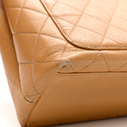 Chanel Caviar Quilted Jumbo Kelly Flap Beige 14 of 16