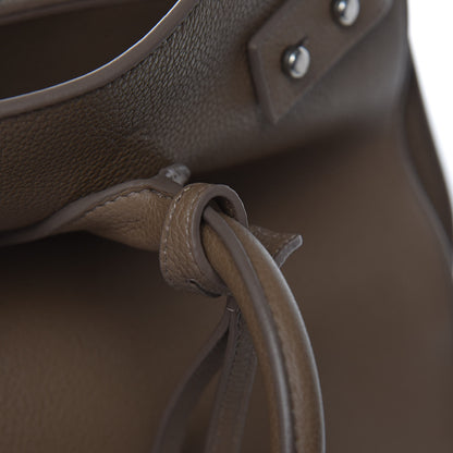 Saint Laurent Grained Calfskin Medium Souple Sac De Jour Taupe 14 of 15