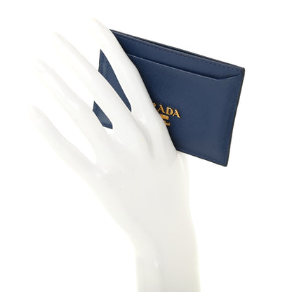 Prada Saffiano Metal Card Case Bleuette 2 of 9