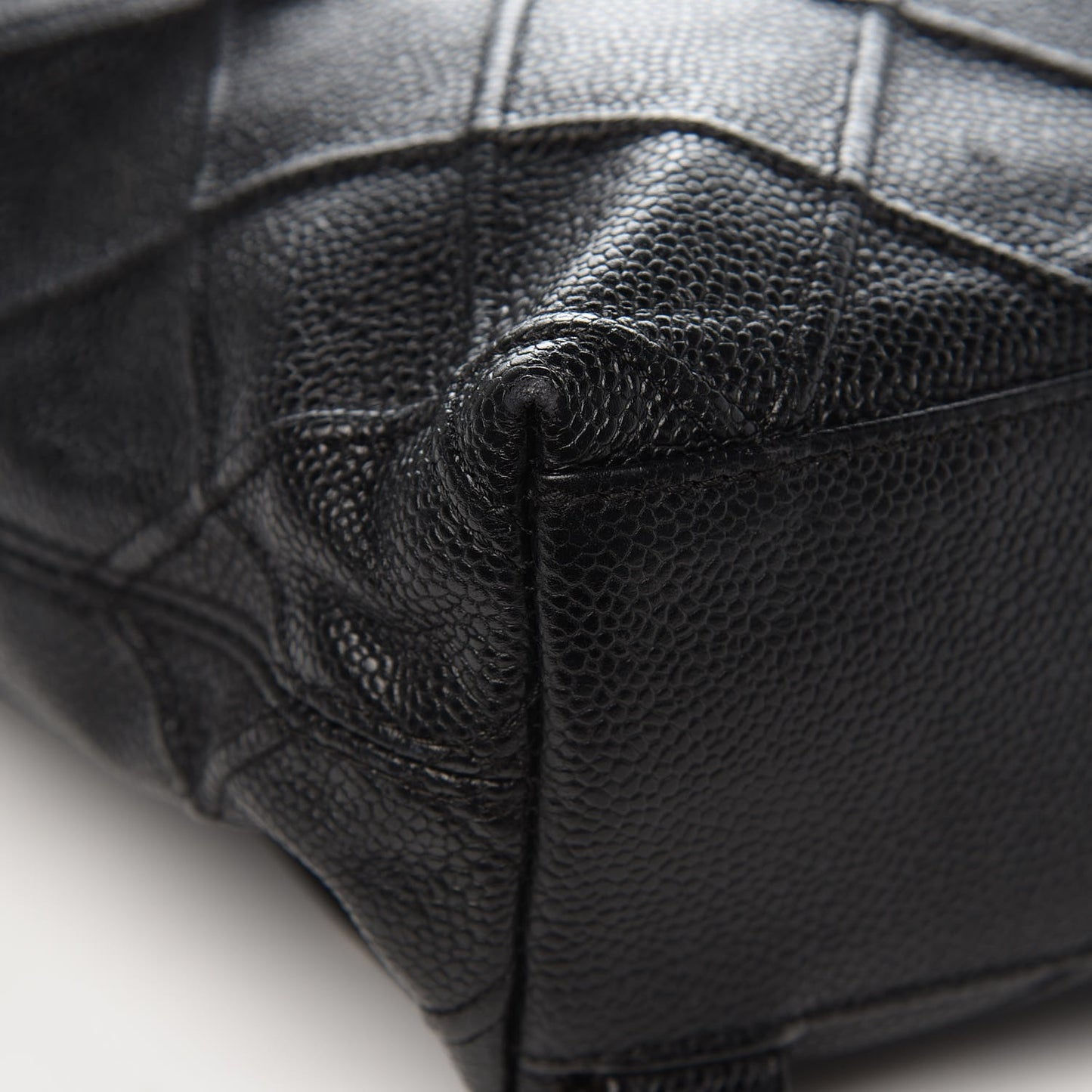 Caviar Diamond Stitched Backpack Black
