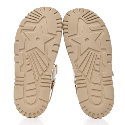 Christian Dior Lambskin Dioract 10mm Sandals 40 Beige 5 of 8