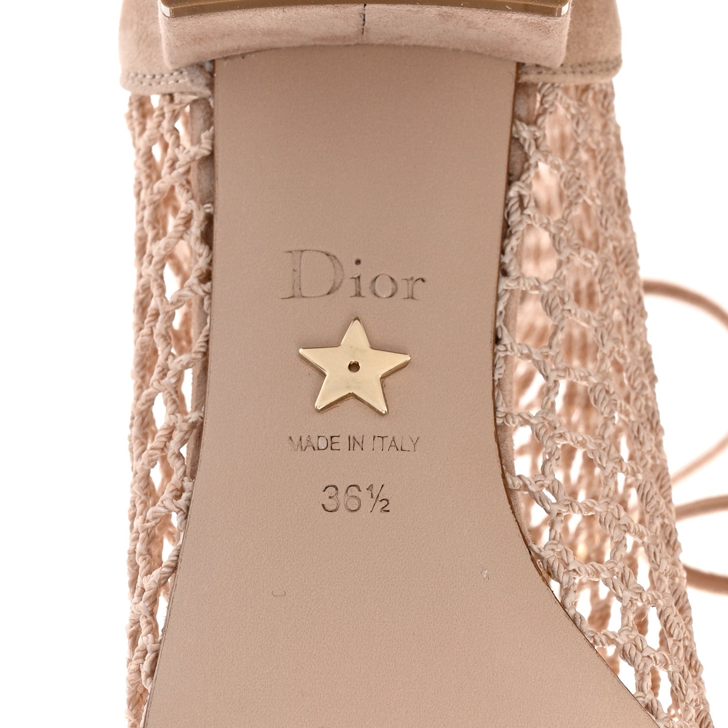Christian Dior Suede Resille Naughtily-D 30mm Ankle Boots 36.5 Nude 9 of 11