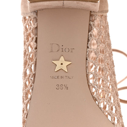 Christian Dior Suede Resille Naughtily-D 30mm Ankle Boots 36.5 Nude 9 of 11
