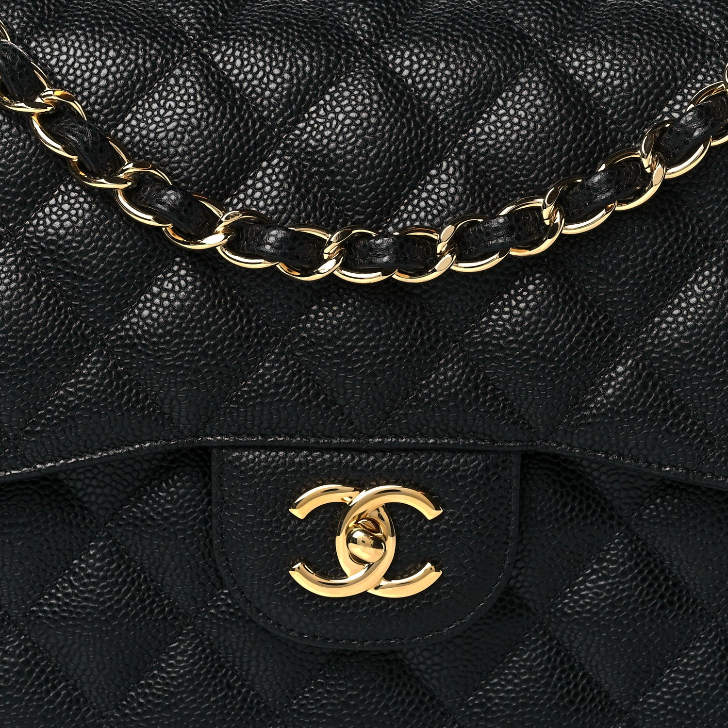 Chanel Caviar Quilted Jumbo Double Flap Black 8 of 10