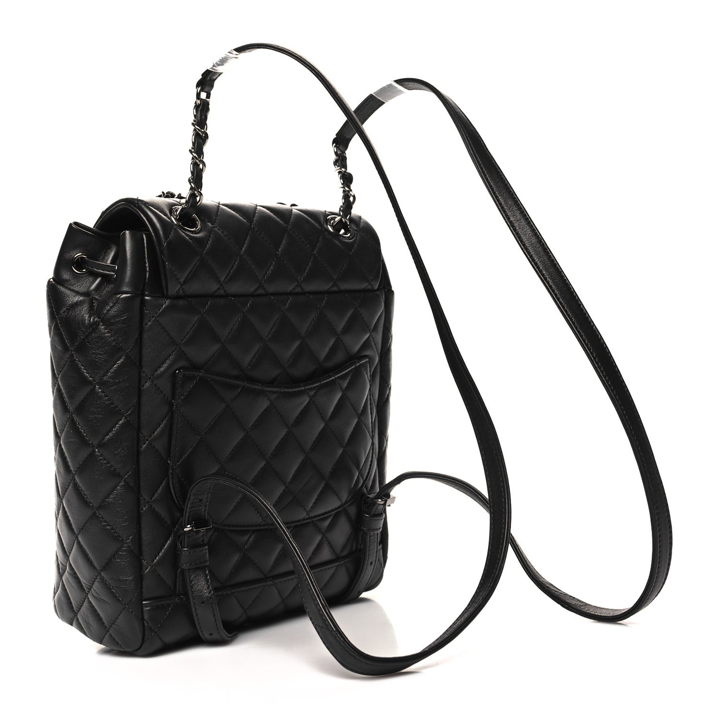 Lambskin Quilted Small Urban Spirit Backpack Black