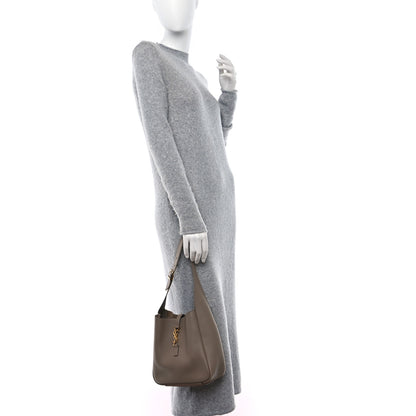 Saint Laurent Smooth Calfskin Small Le 5 A 7 Soft Hobo Dusty Grey 2 of 8