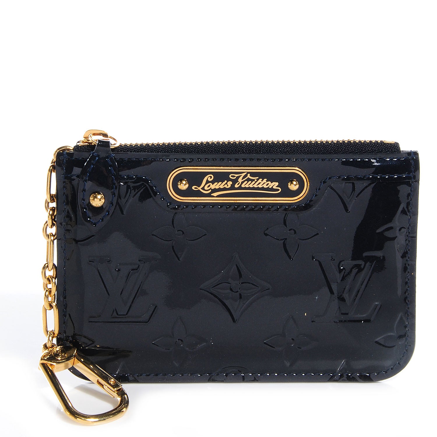 Louis Vuitton Vernis Key Pouch Blue Nuit 1 of 8