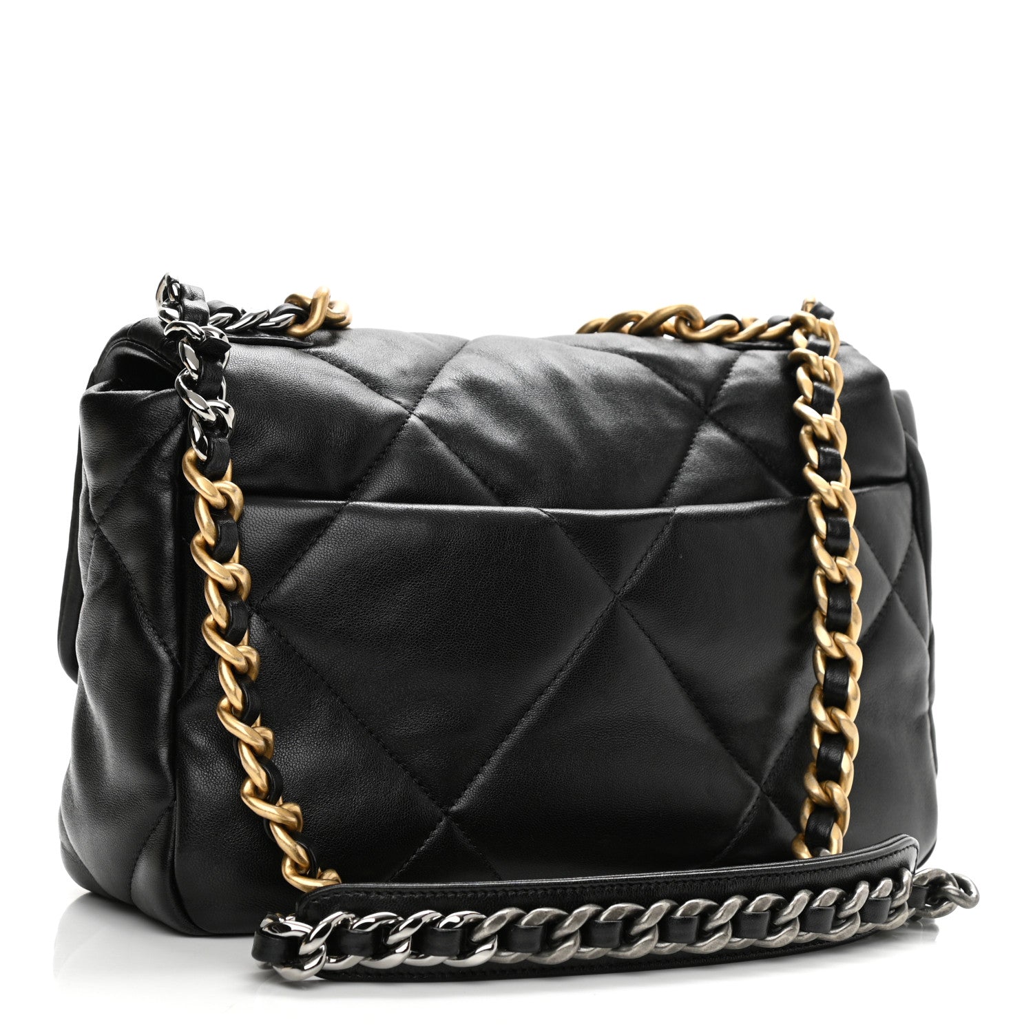 Chanel Goatskin Quilted Medium Chanel 19 Flap Black 2 of 9